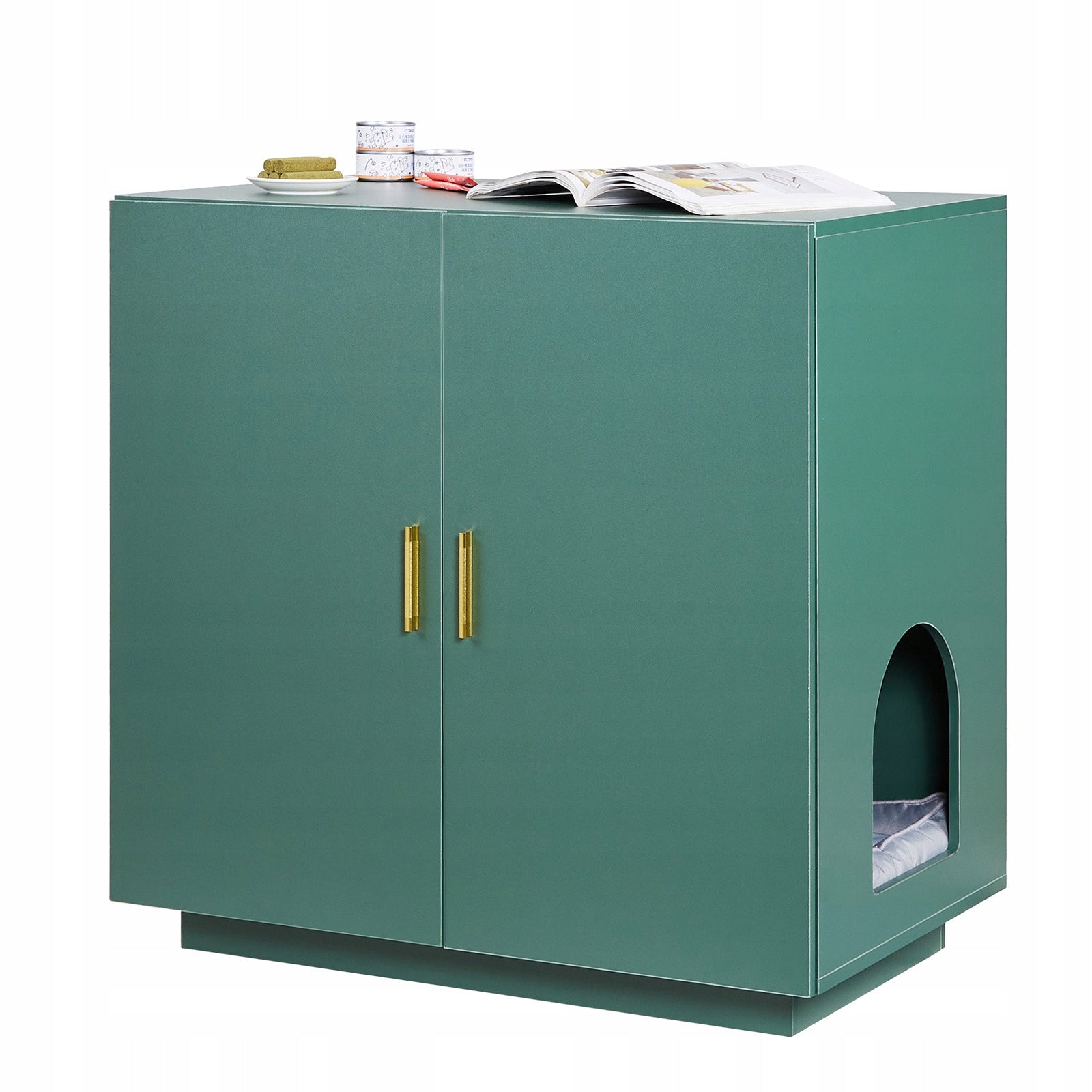 Cuvette Cabinet 80x50x79CM Cat Cuvette Wooden With Double Doors