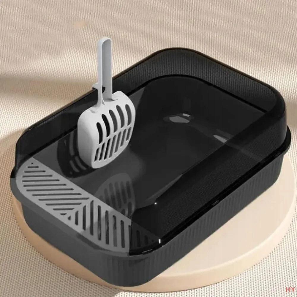 Cuvette Cat Toilet With Litter Spatula With Frame Open Grey K07B Packaging status original