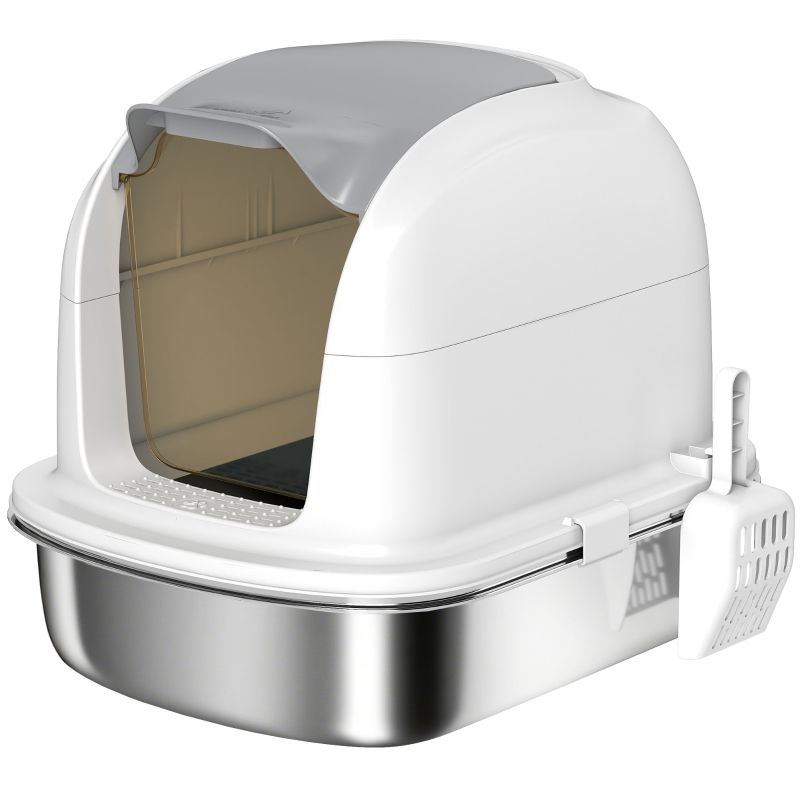 Cuvette Steel Lockable: Cover, Spatula – Odor-Free and Privacy