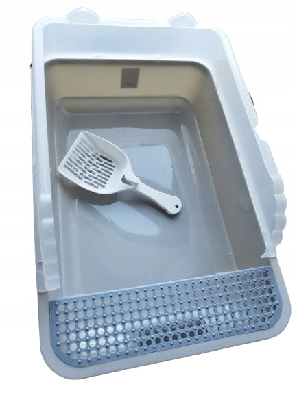 Cuvette toilet open rectangular for cat with extension spatula 43 x 29 cm