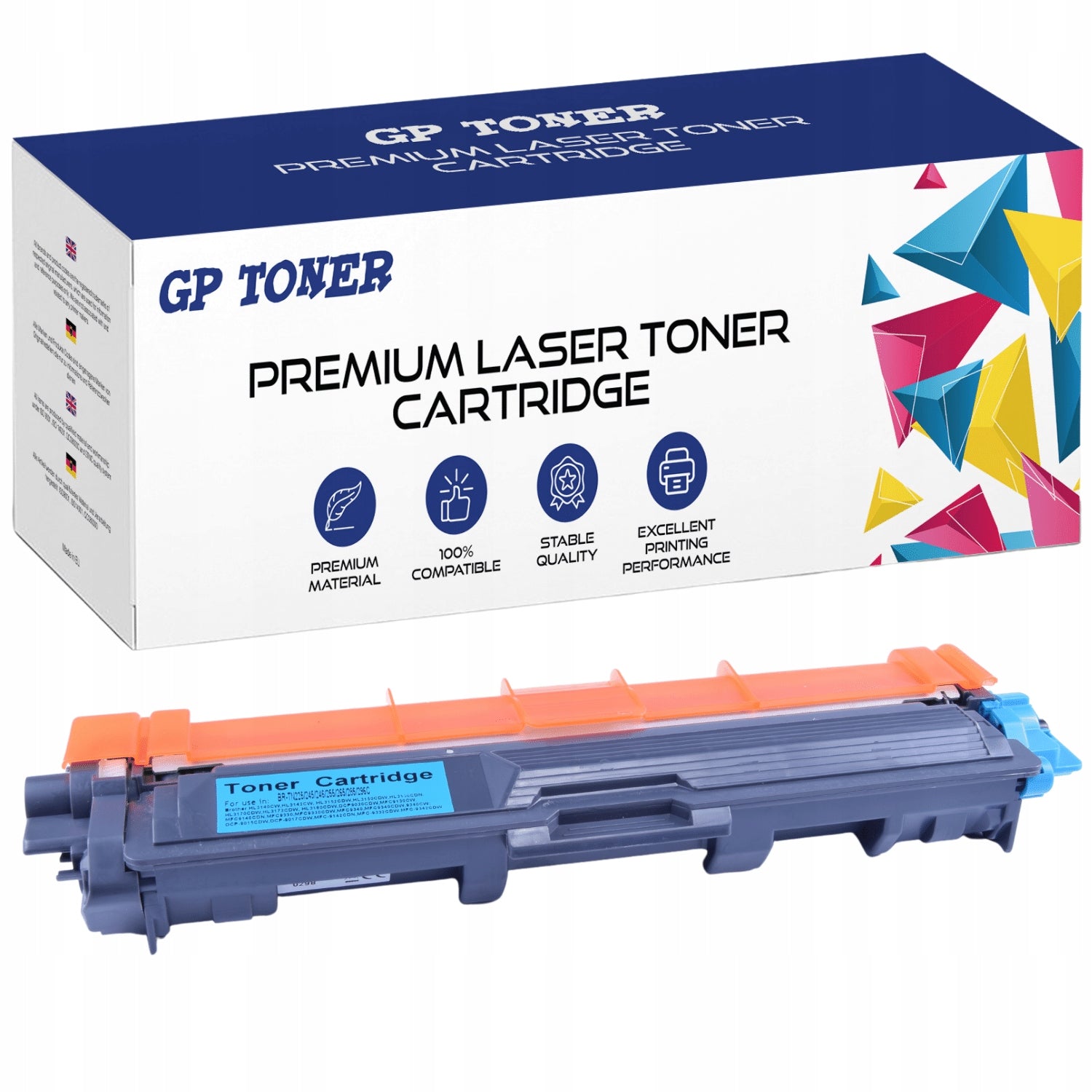 Cyan Toner Cartridge for Brother DCP-9015CDW HL-3140CW MFC-9140CDN 9340CDW, TN-245C