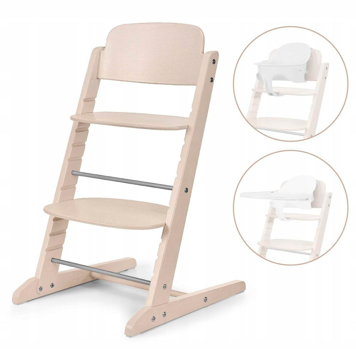 Cybex Iris 3in1 Wooden Chair + Tray & Bset - All Natural Light