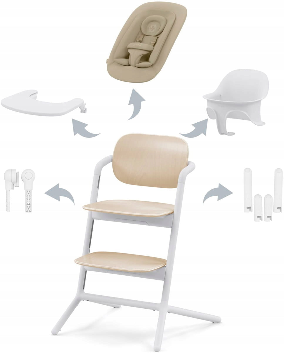 Cybex Lemo 2 Baby Feeding Chair Set 4in1 | Sand White
