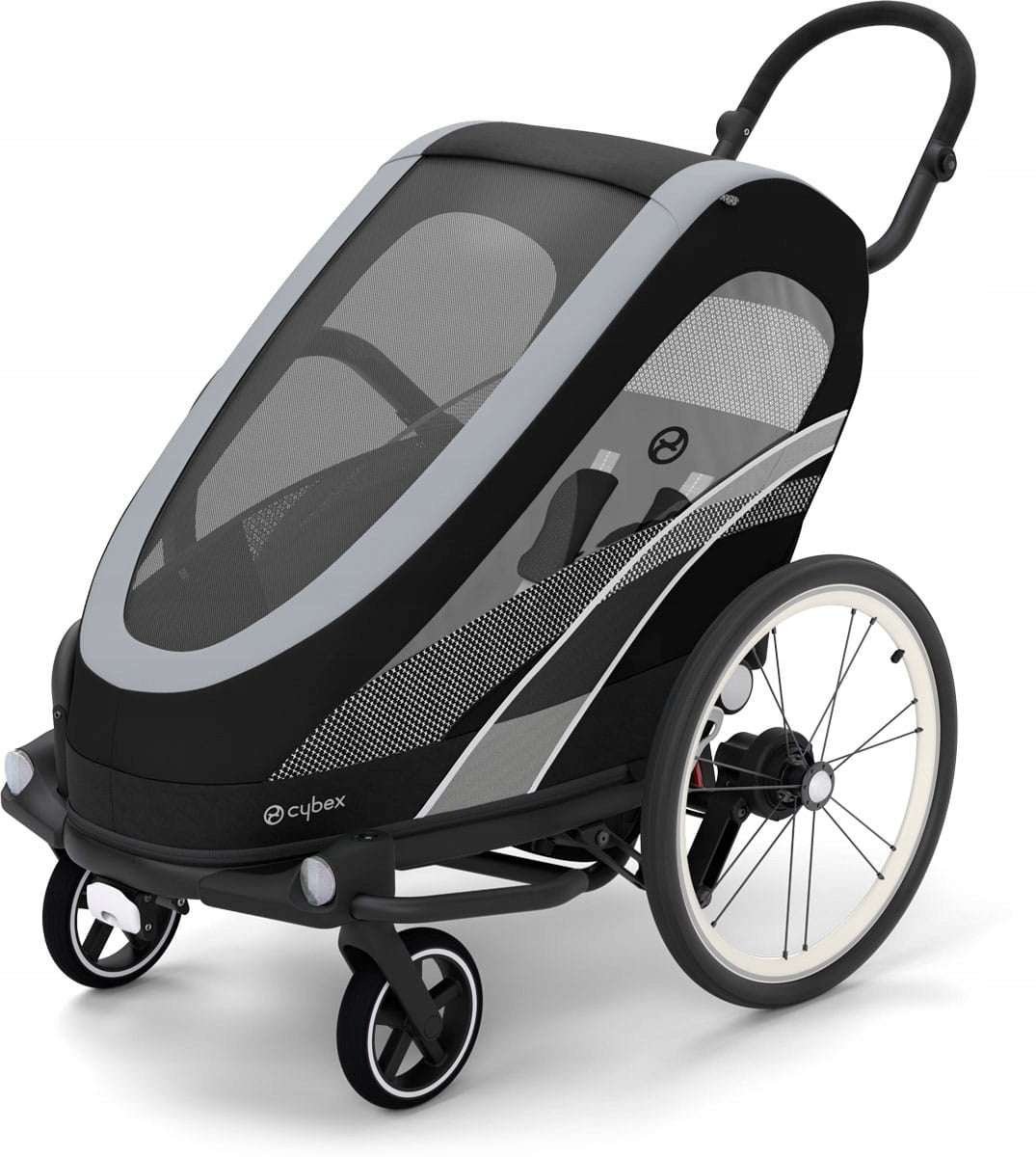 Cybex Sport Zeno Bike - Bicycle Trailer 2in1 Sports Cart | All Black Packaging status original