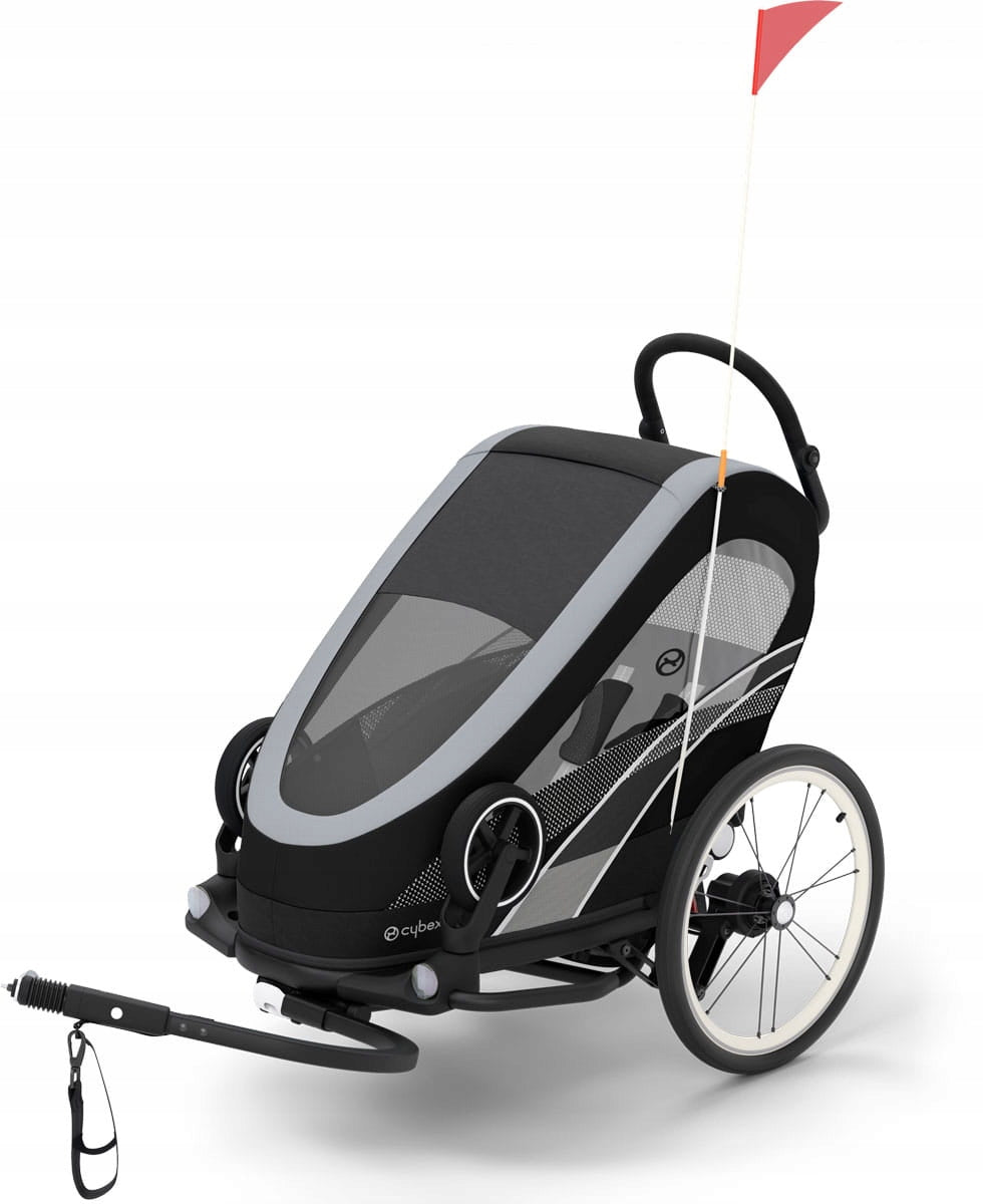 Cybex Sport Zeno Bike - Bicycle Trailer 2in1 Sports Cart | All Black