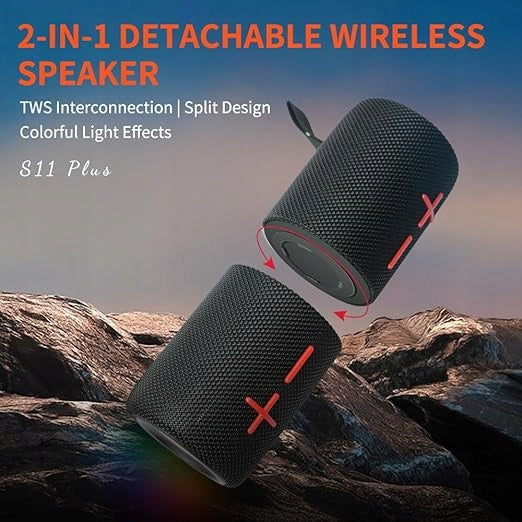 Cyboris 2in1 Portable Bluetooth Speaker Waterproof Wireless 40W Bass Manufacturer code Głośnik Podwójnie Dzielony