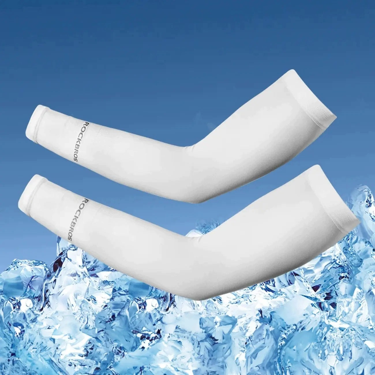 Cycling sleeves Rockbros XT9002W white (2 pcs. Rockbros Brand Rockbros