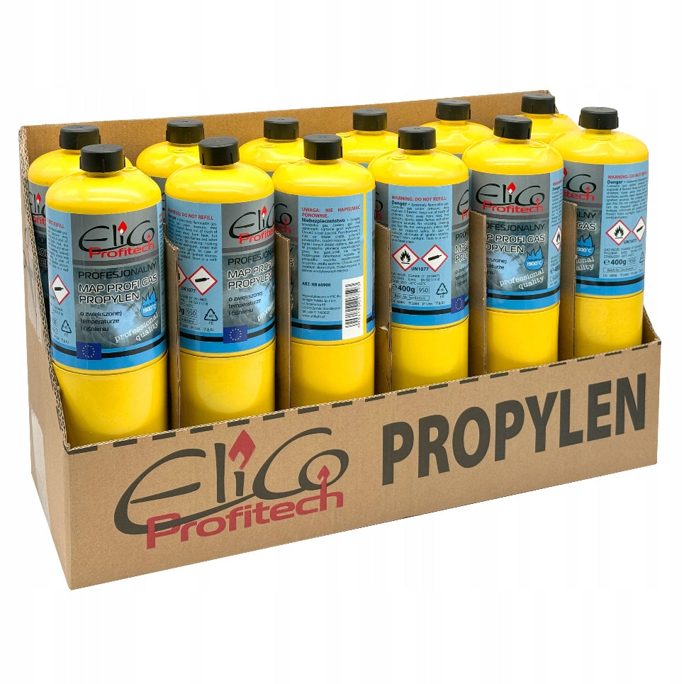Cylinder CARTRIDGE GAS CARTRIDGE for burner GAS Container MAP GAS PRO MAPP 1" 400G Brand EliCo