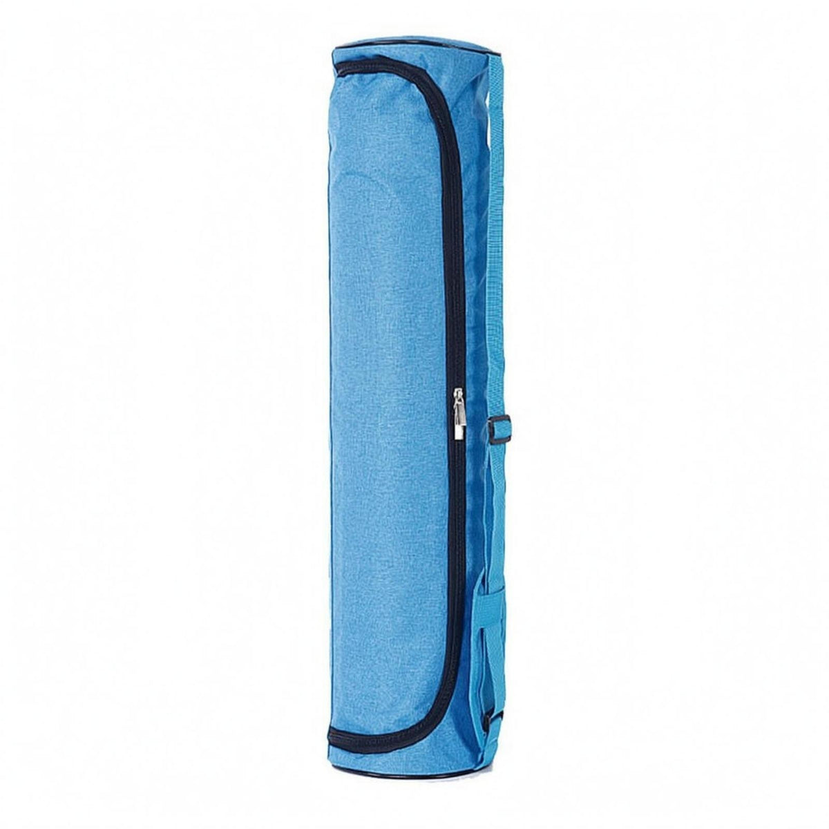 Cylindrical Fitness Mat Bag Adjustable Shoulder Strap 72-17cm Ink Blue