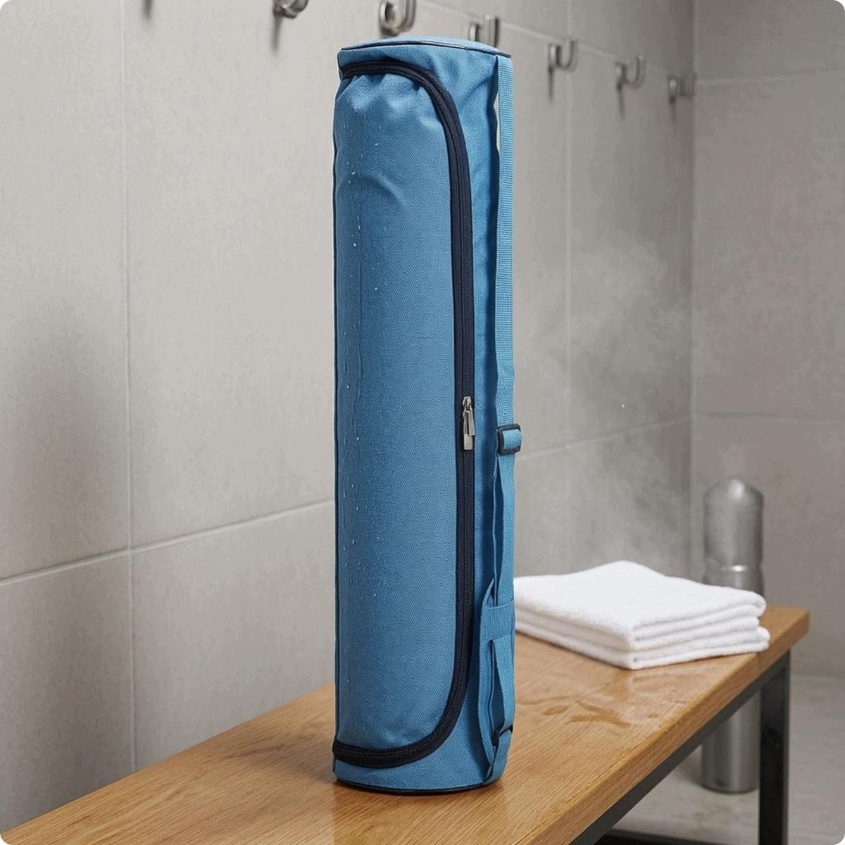 Cylindrical Industrial Container Yoga Mat Bag with 72-17cm Ink Blue
