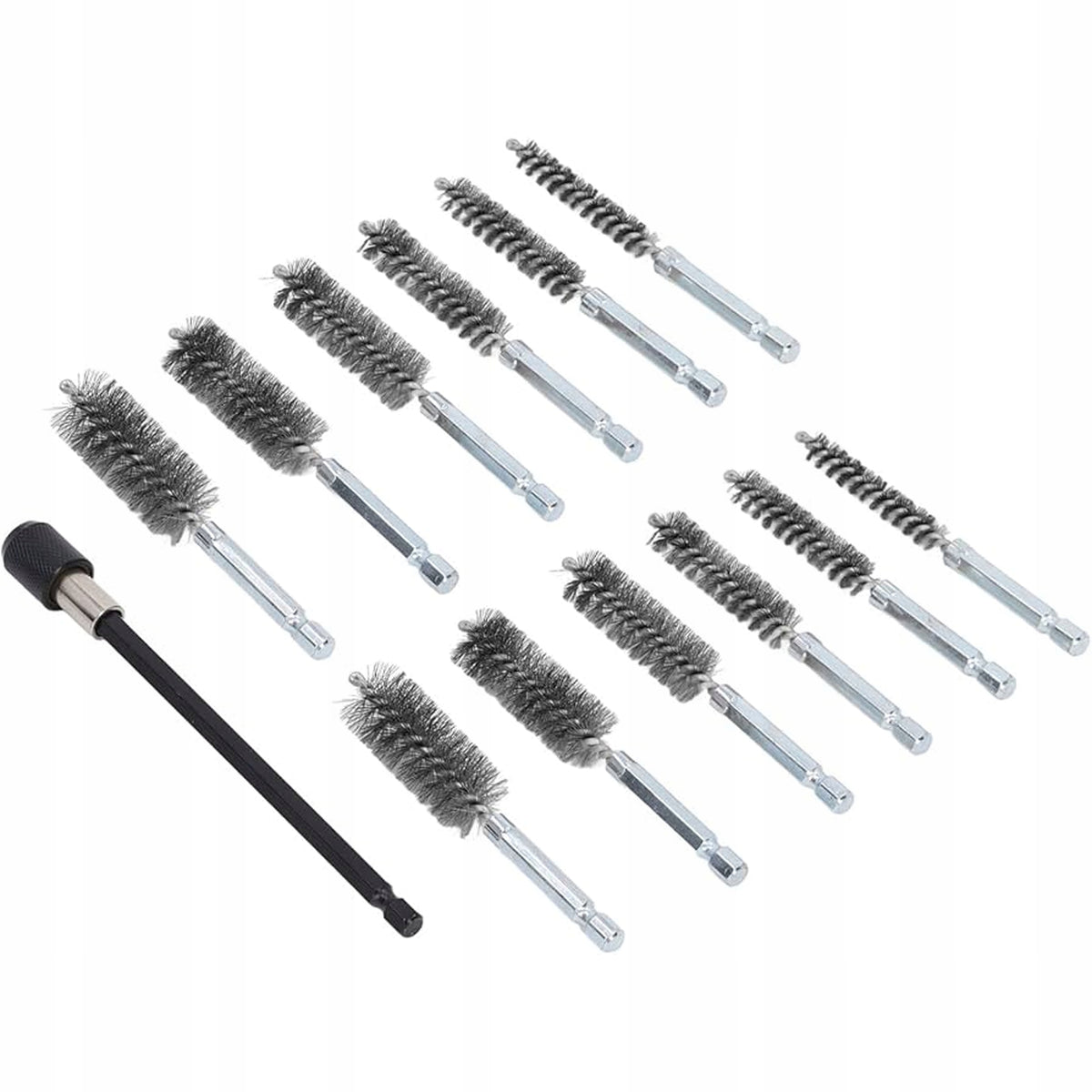 Cylindrical brushes cutters 12 pcs. with HEX extension Falon-Tech FT1257