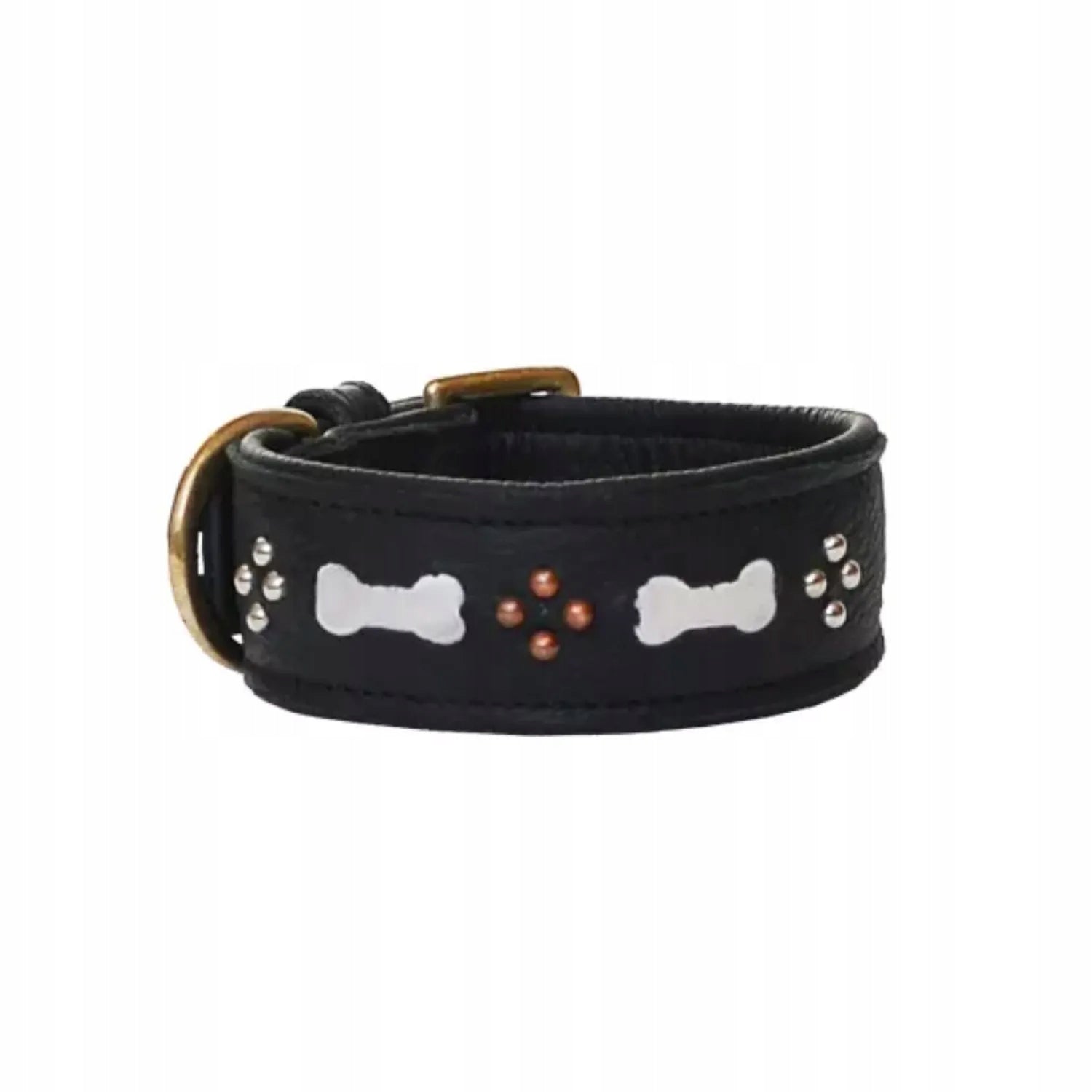 Halsband für Hunde Amibelle Bone, schwarz 