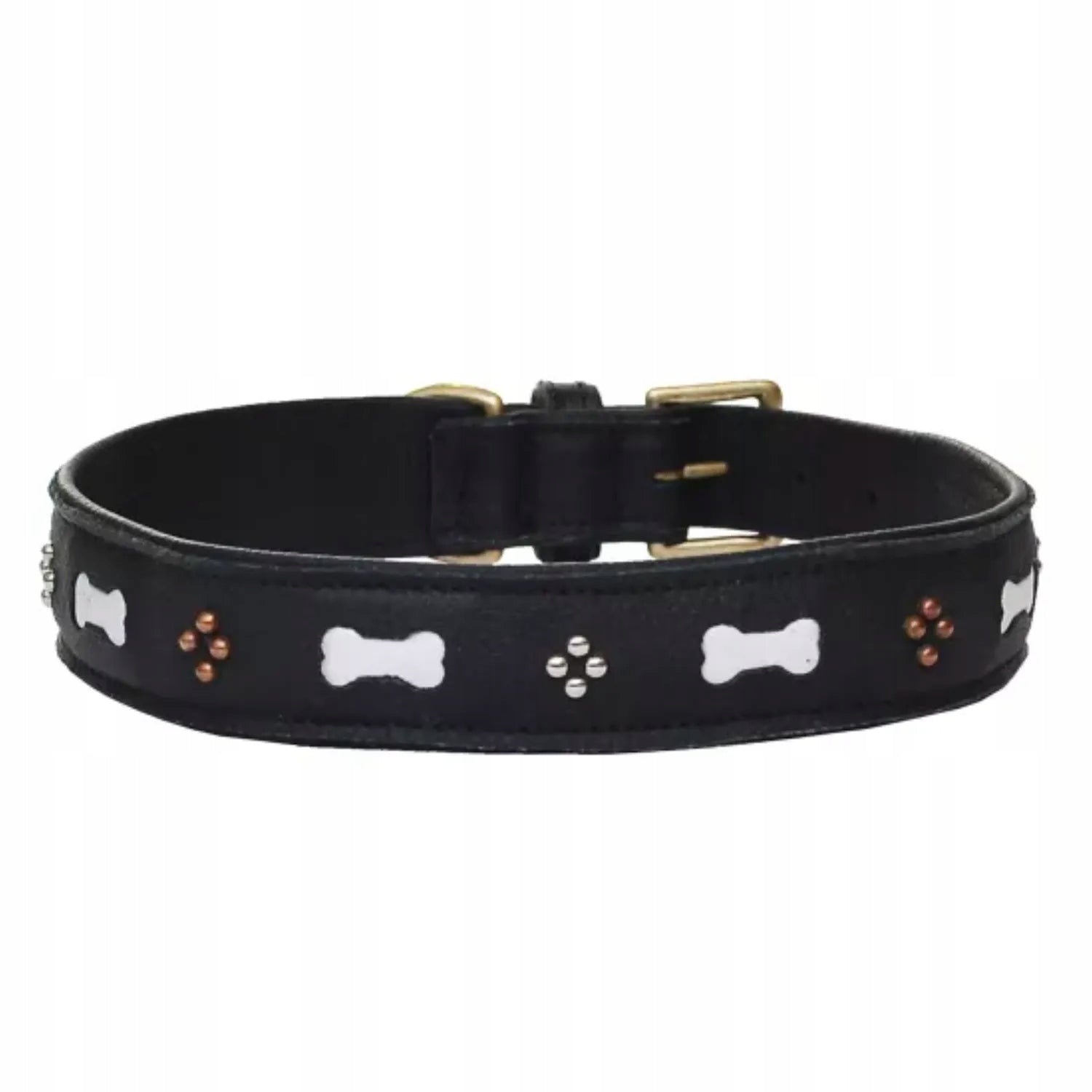 Halsband für Hunde Amibelle Bone, schwarz 