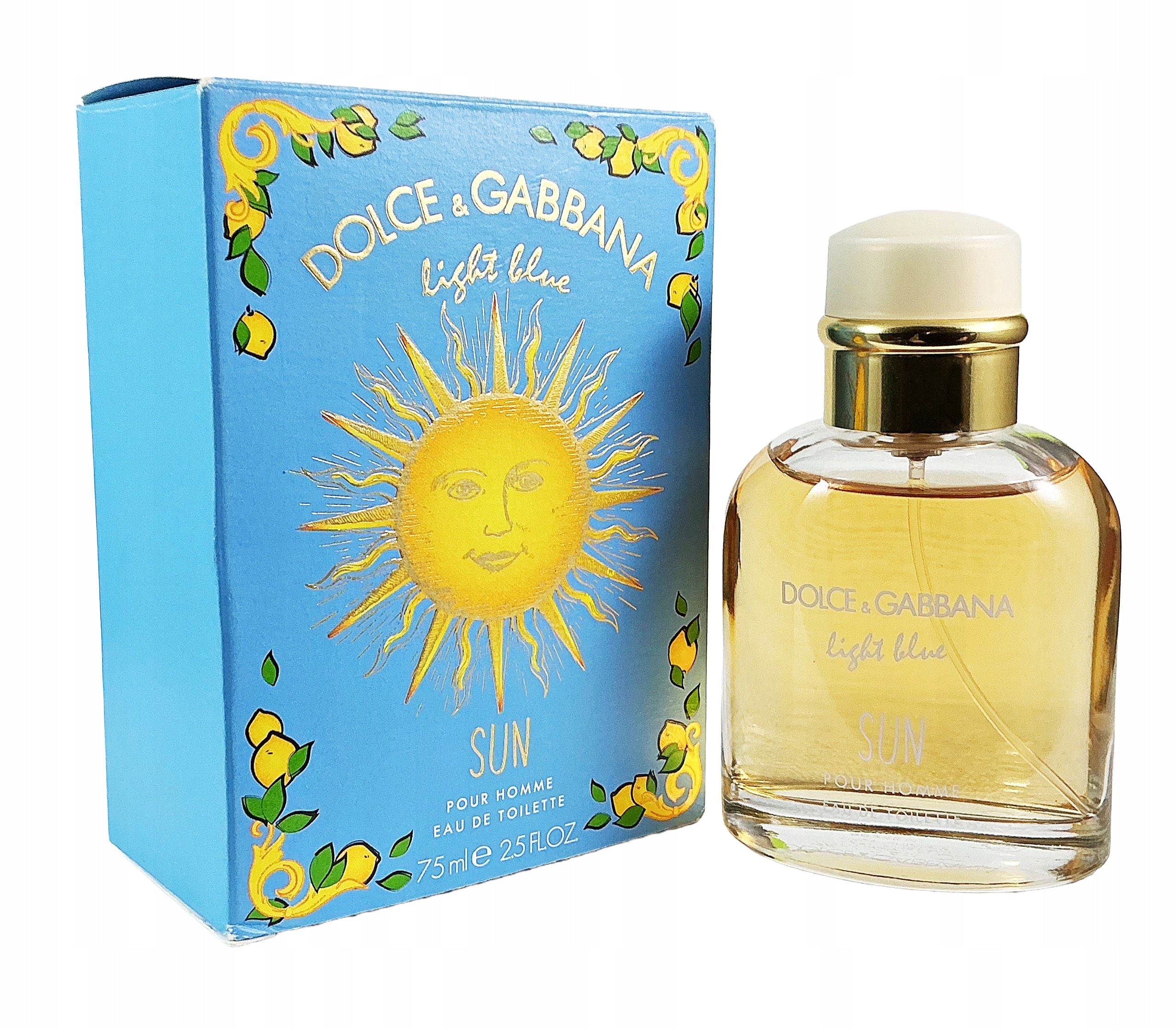 D&G DOLCE GABBANA LIGHT BLUE SUN POUR HOMME 75ML EAU DE TOILETTE UNIQUE