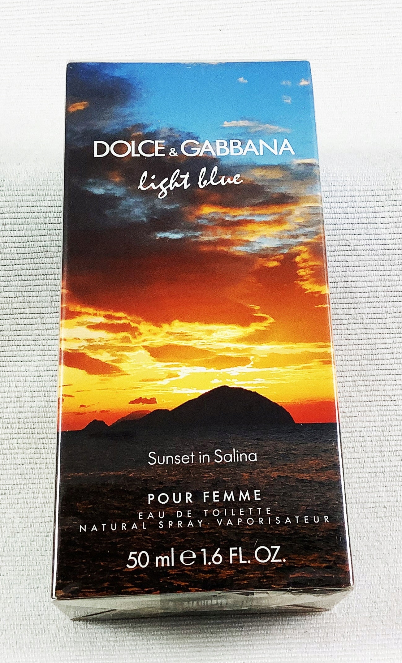 D&G DOLCE GABBANA LIGHT BLUE SUNSET IN SALINA 50 ML EAU DE TOILETTE UNIQUE Packaging status original
