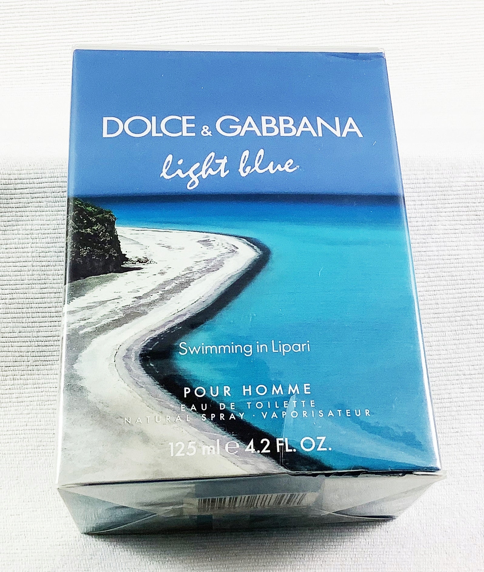 D&G DOLCE GABBANA LIGHT BLUE SWIMMING IN LIPARI 125ML EAU DE TOILETTE UNIKA Packaging status original