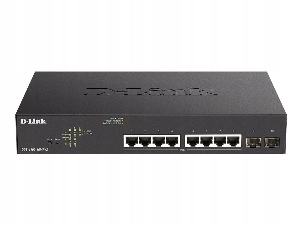D-LINK 10-Port Layer2 PoE+ Smart Switch