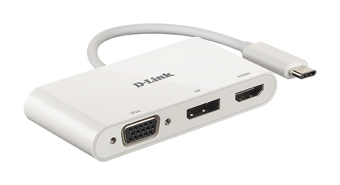 D-Link 3-in-1 USB-C to HDMI VGA DisplayPort Adapter