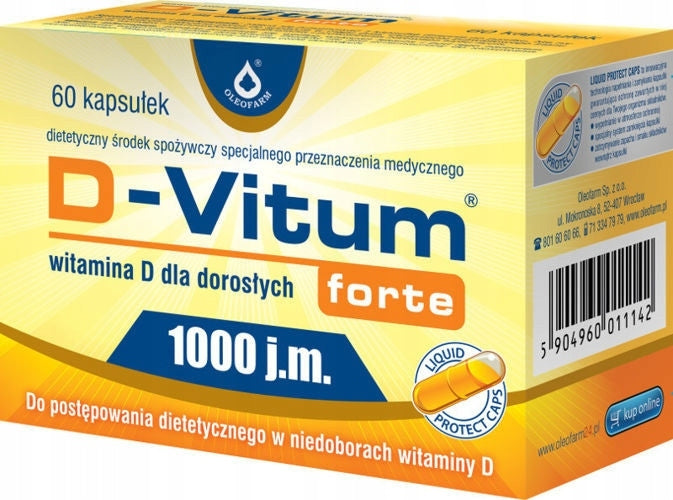 D-Vitum Forte 1000 IU 60 capsules vitamin D