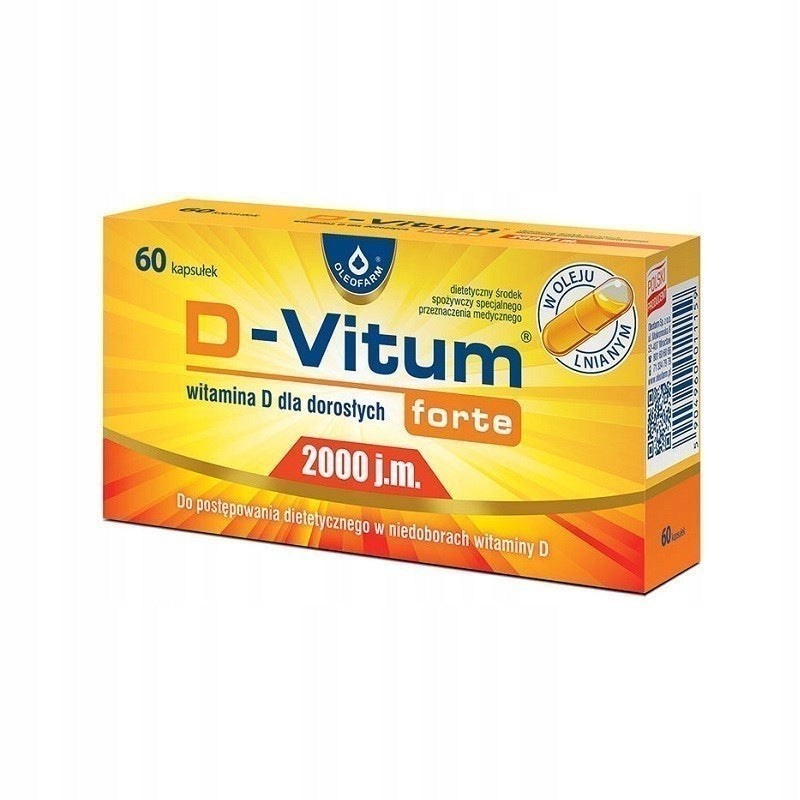 D-Vitum Forte 2000 IU, Vitamin D for adults, Capsules