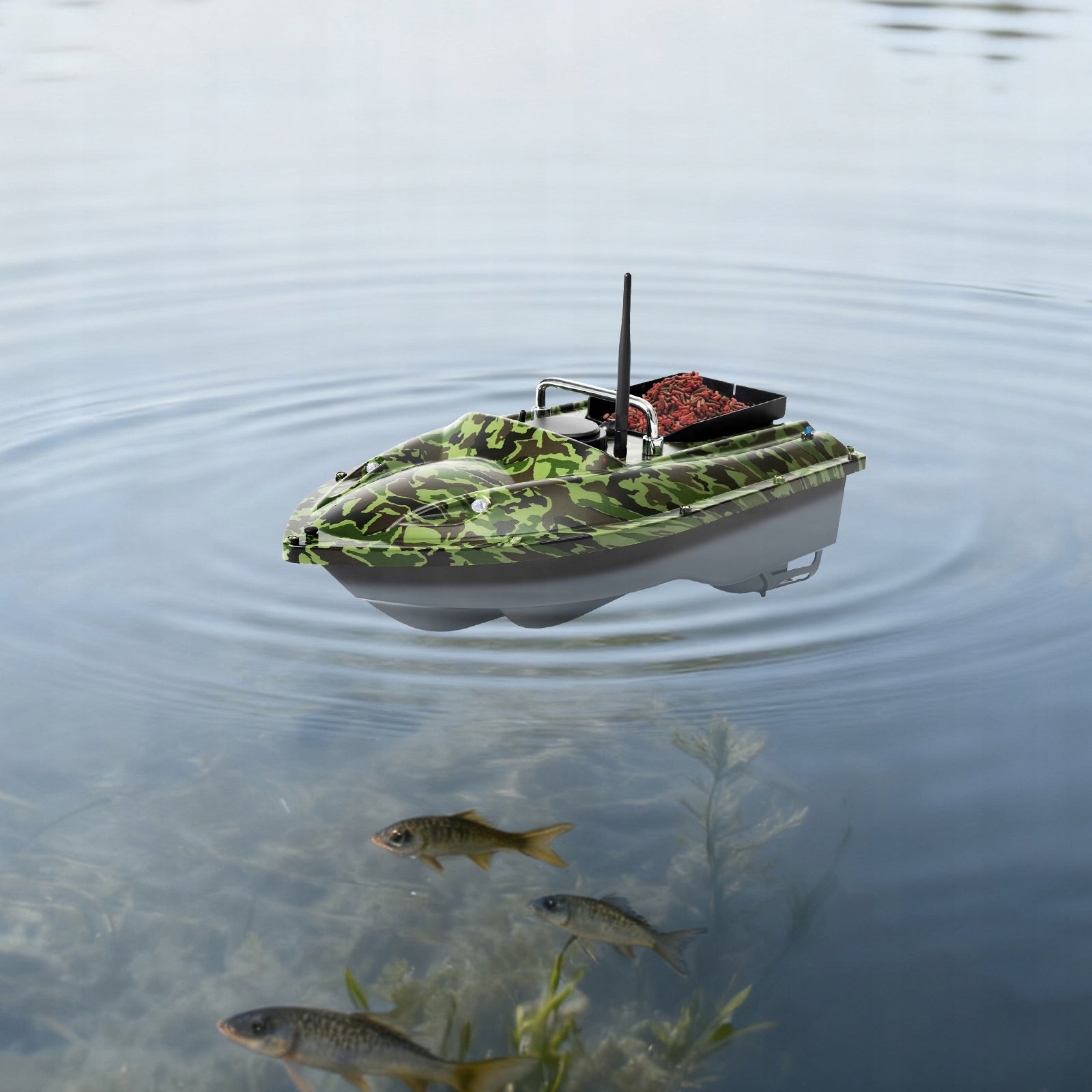 D16 Fishing Bait Boat with 500m Remote Control 1.5kg LED Lights Manufacturer code 755567847291