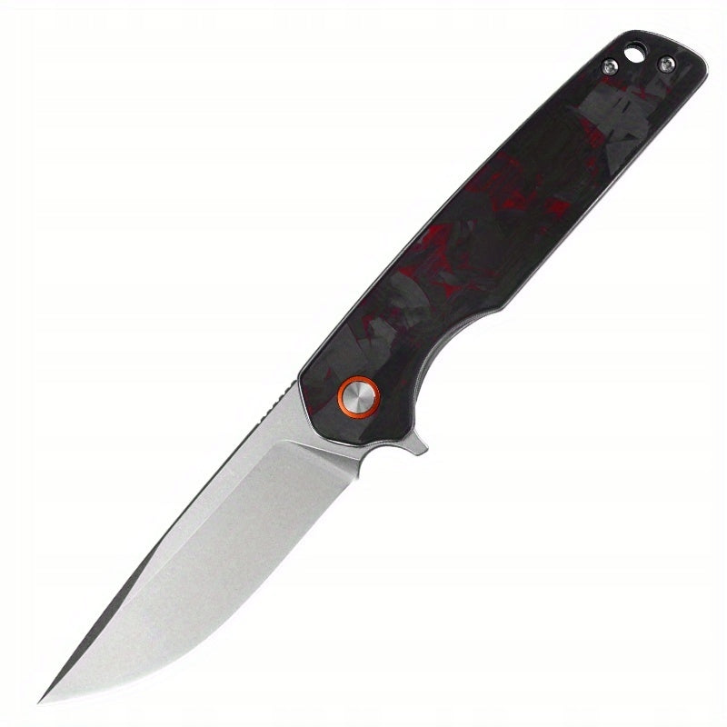 D2 Blade Carbon Fiber Handle Outdoor Portable Camping Folding Knife J-354