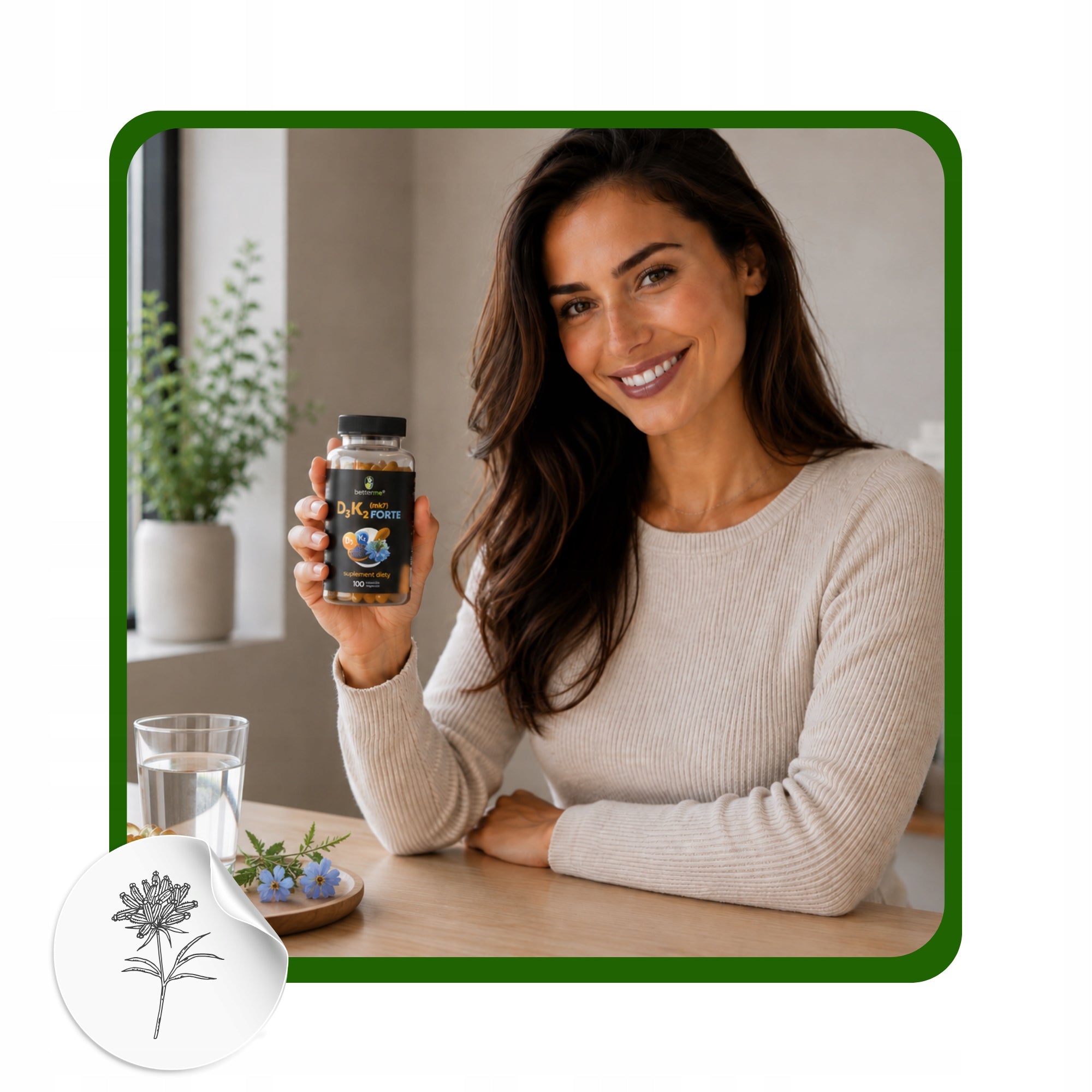 D3+K2 MK7 Forte BetterMe Black Cumin Oil - Strong Bones Resistance 2x100pcs Expiration date at least 1 year from the date of purchase