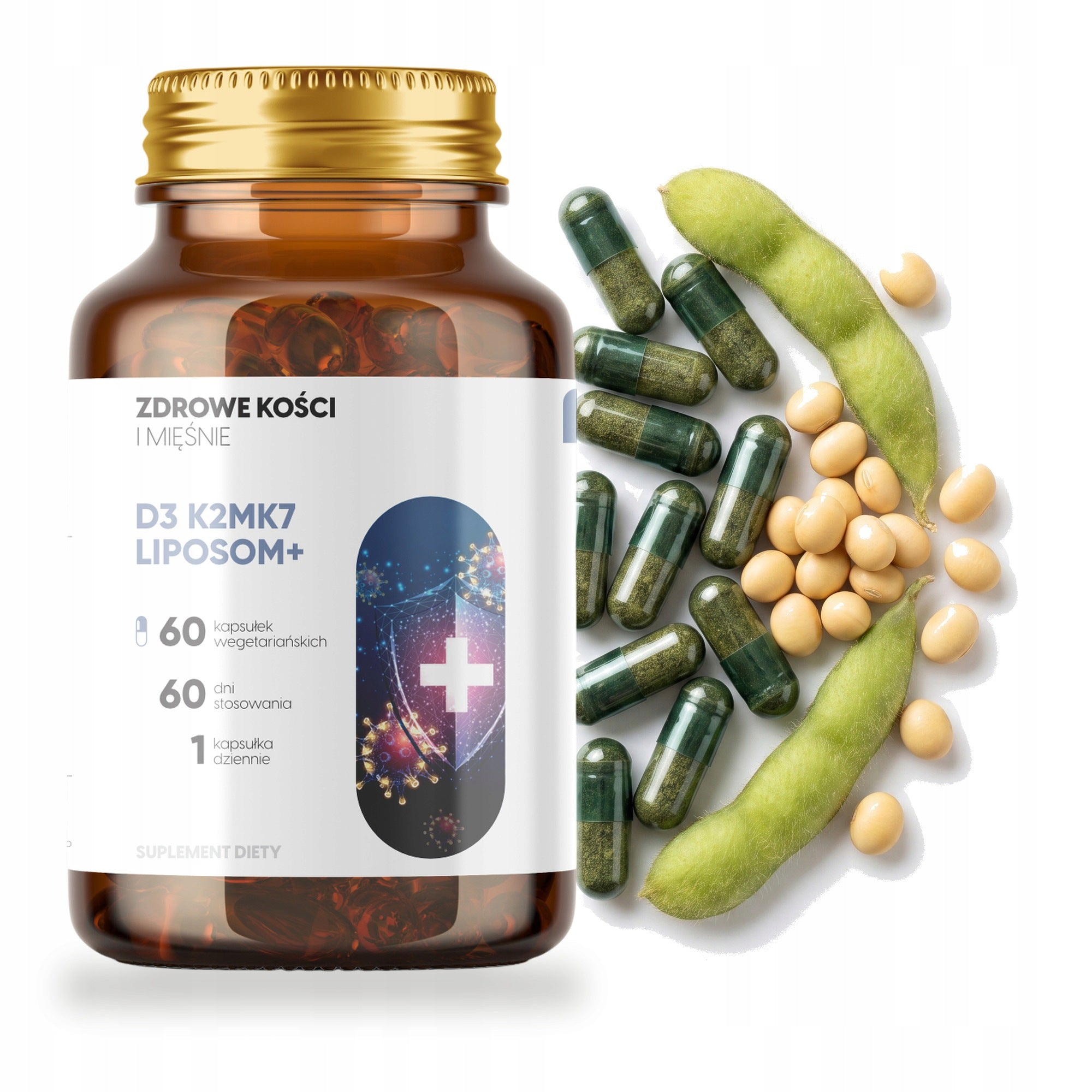 D3 K2 MK7 Liposom+ 2000 IU 60 caps. for Resistance, Bones, Teeth Viloway