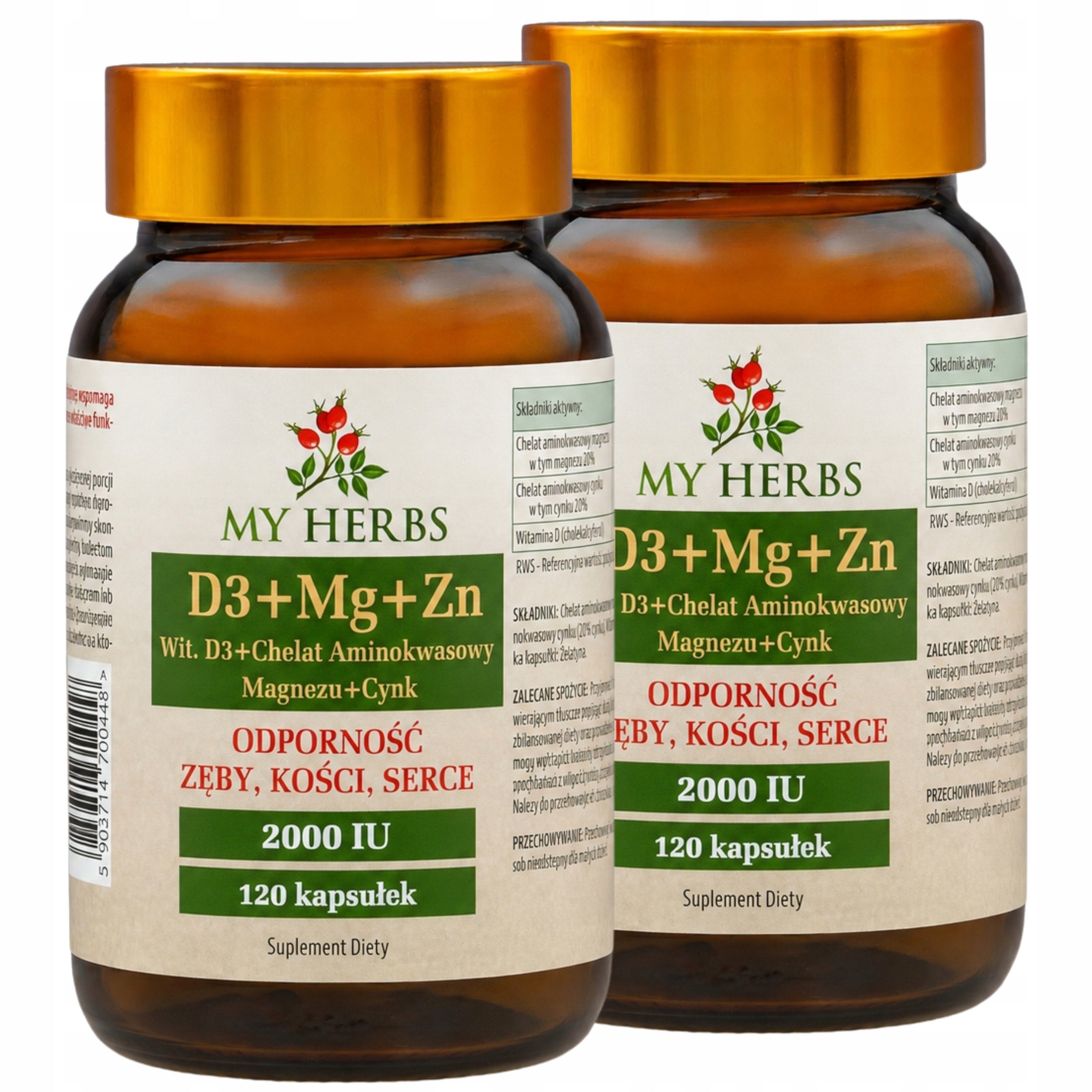 D3 Mg Zn 120 KAPS. VITAMIN D3 MAGNESIUM ZINC - 2 units