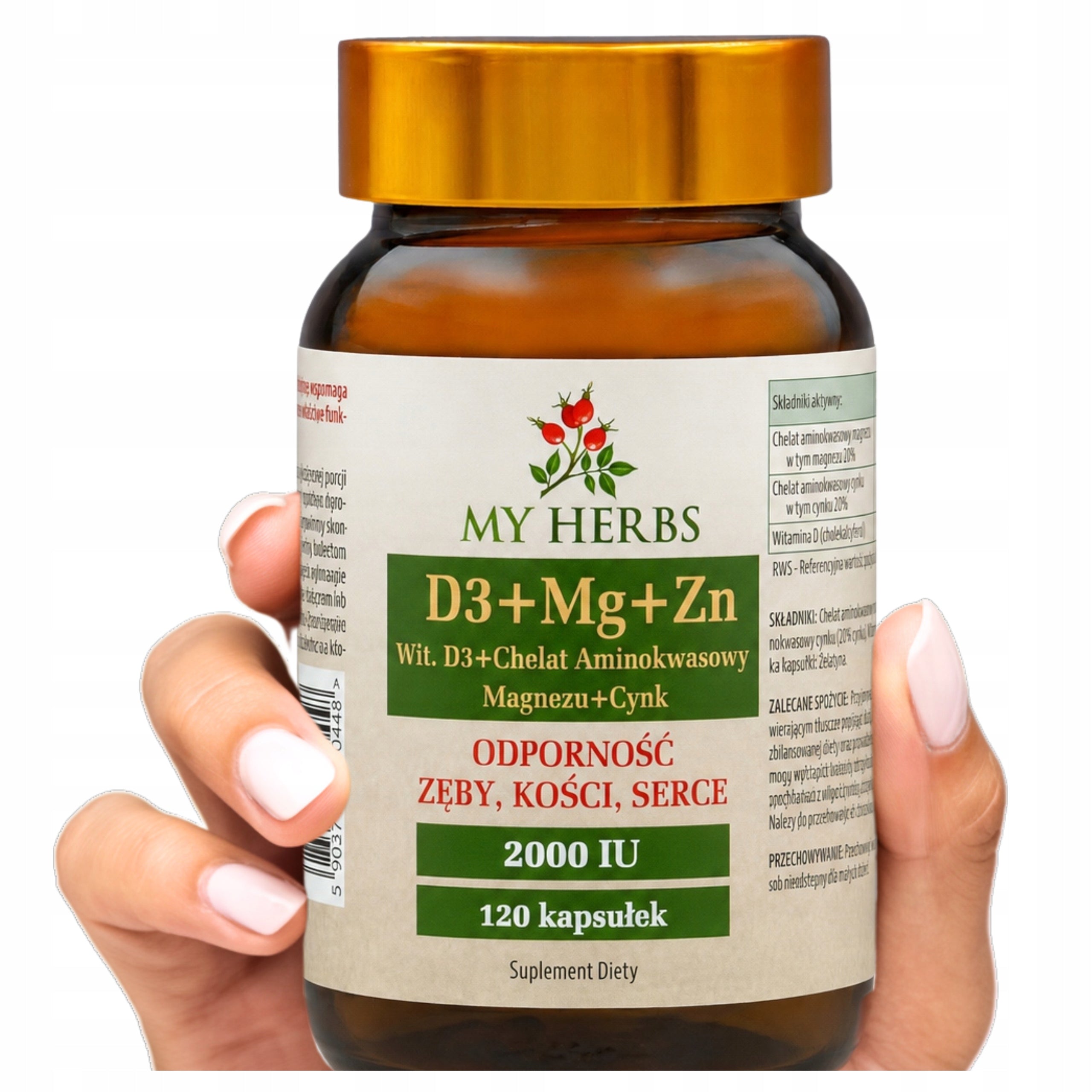 D3 + Mg + Zn 120 KAPS. VITAMIN D3 + MAGNESIUM + ZINC