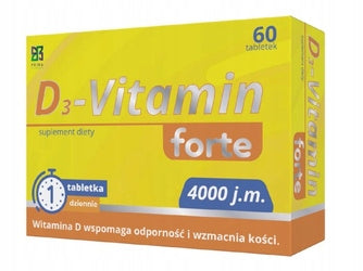 D3 Vitamin Forte 4000 IU, 60 tablets/ immunity support, bones