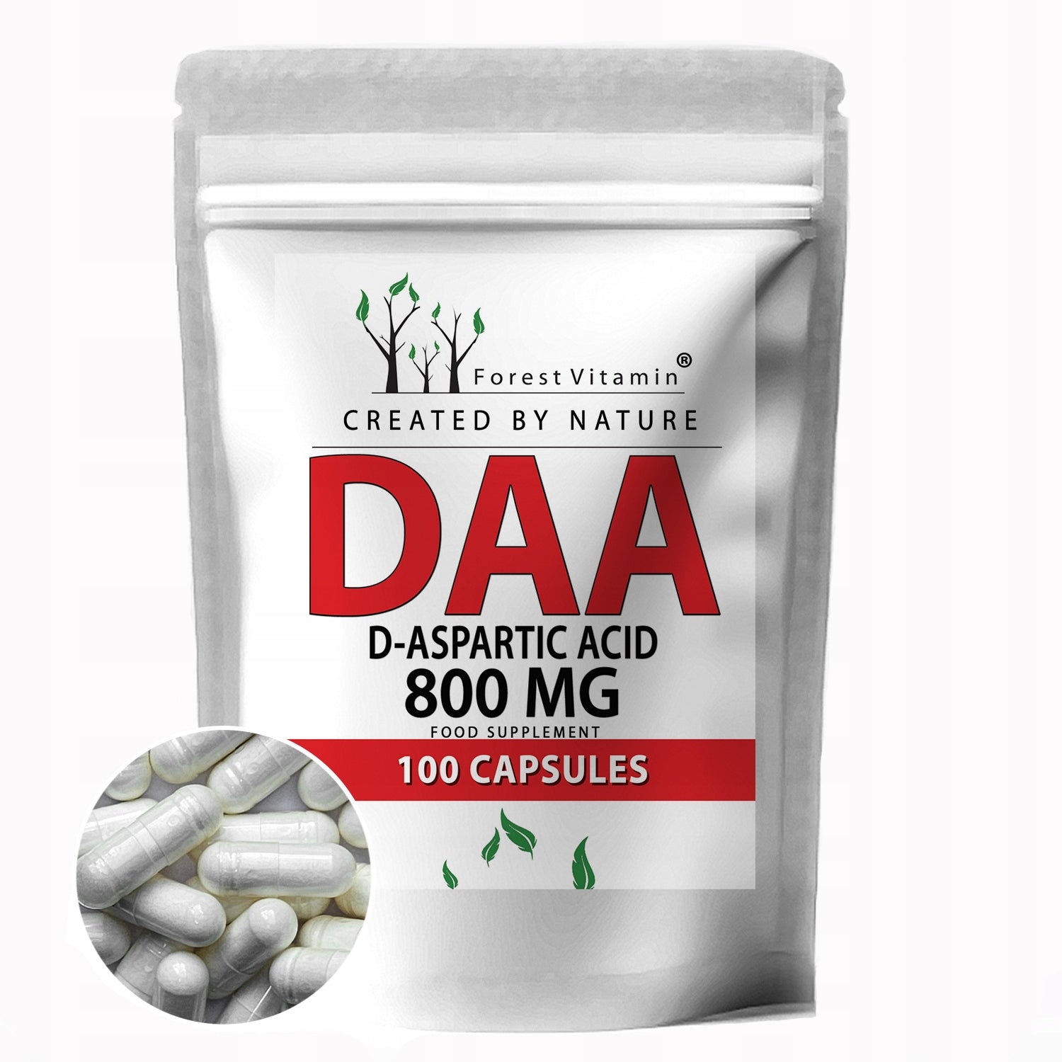 DAA 800mg 100caps TESTOSTERONE LIBIDO D-aspartic acid STRENGTH REGENERATION
