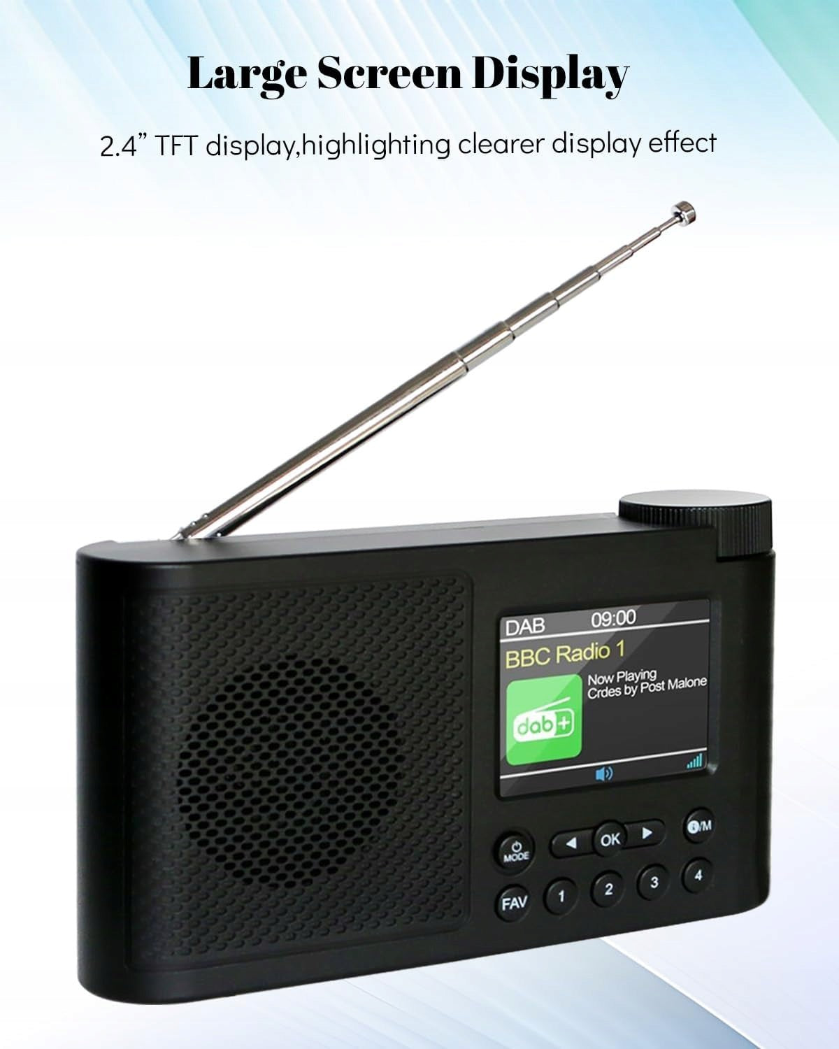 DAB+ Bluetooth Radio Portable Rechargeable FM Alarm Clock USB-C Brand no brand