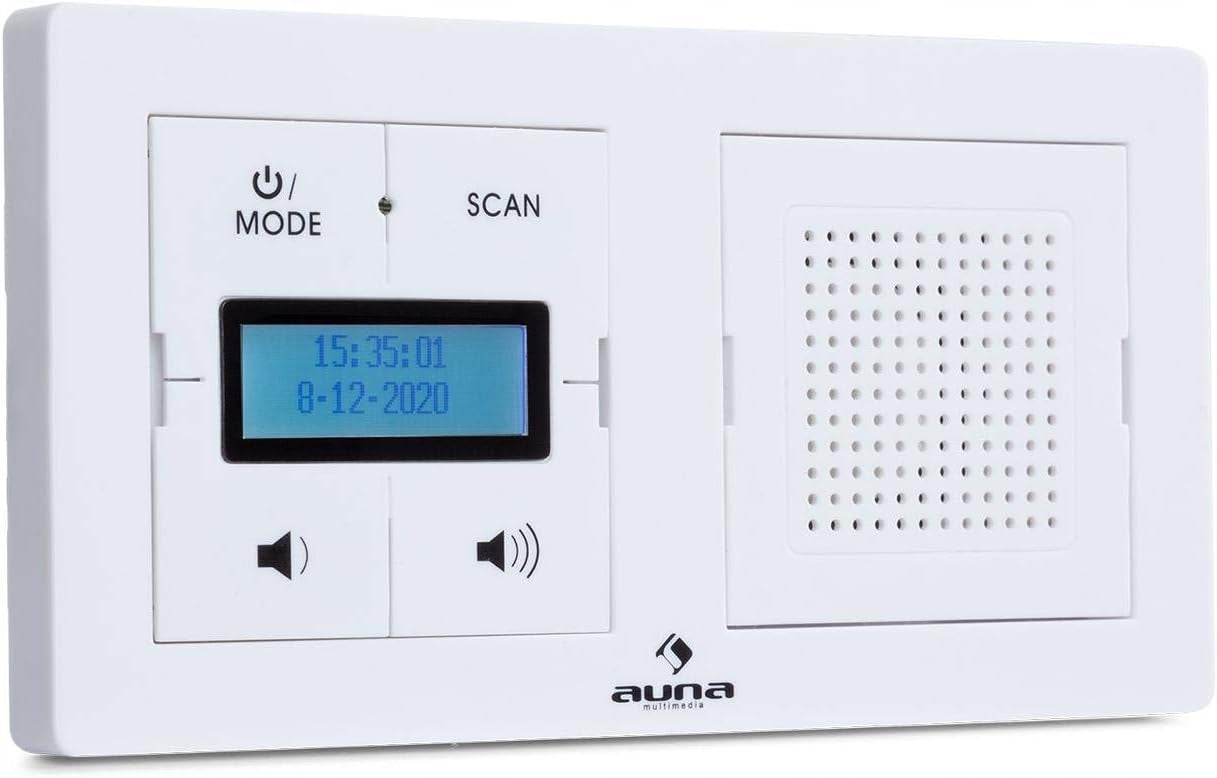 DAB+ Digital Flush Mount Radio with Bluetooth Bathroom Kitchen Flush Mount UP1