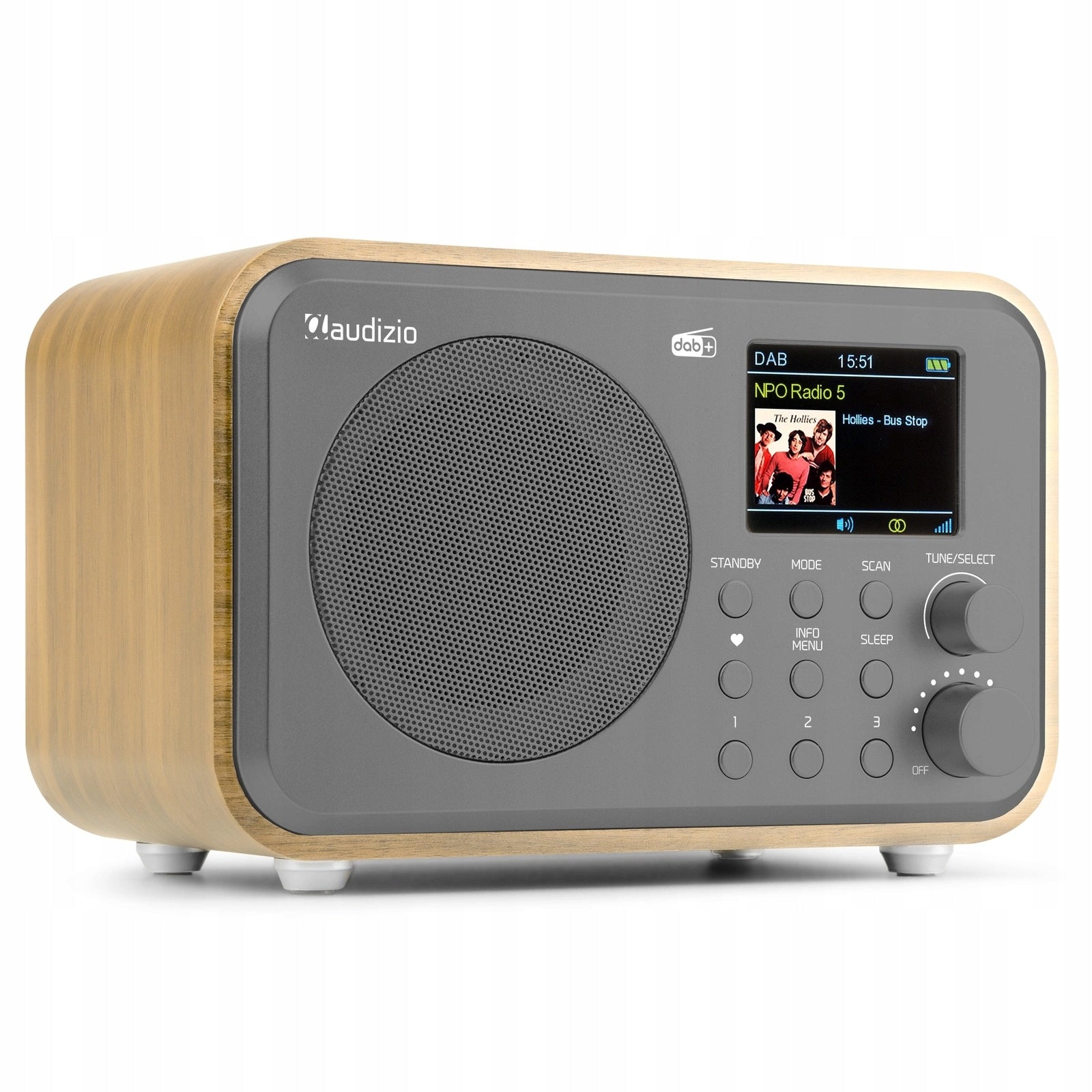 DAB+ Digital Radio FM Tuner Battery Radio for Bedroom Kitchen Grey Manufacturer code 102.209