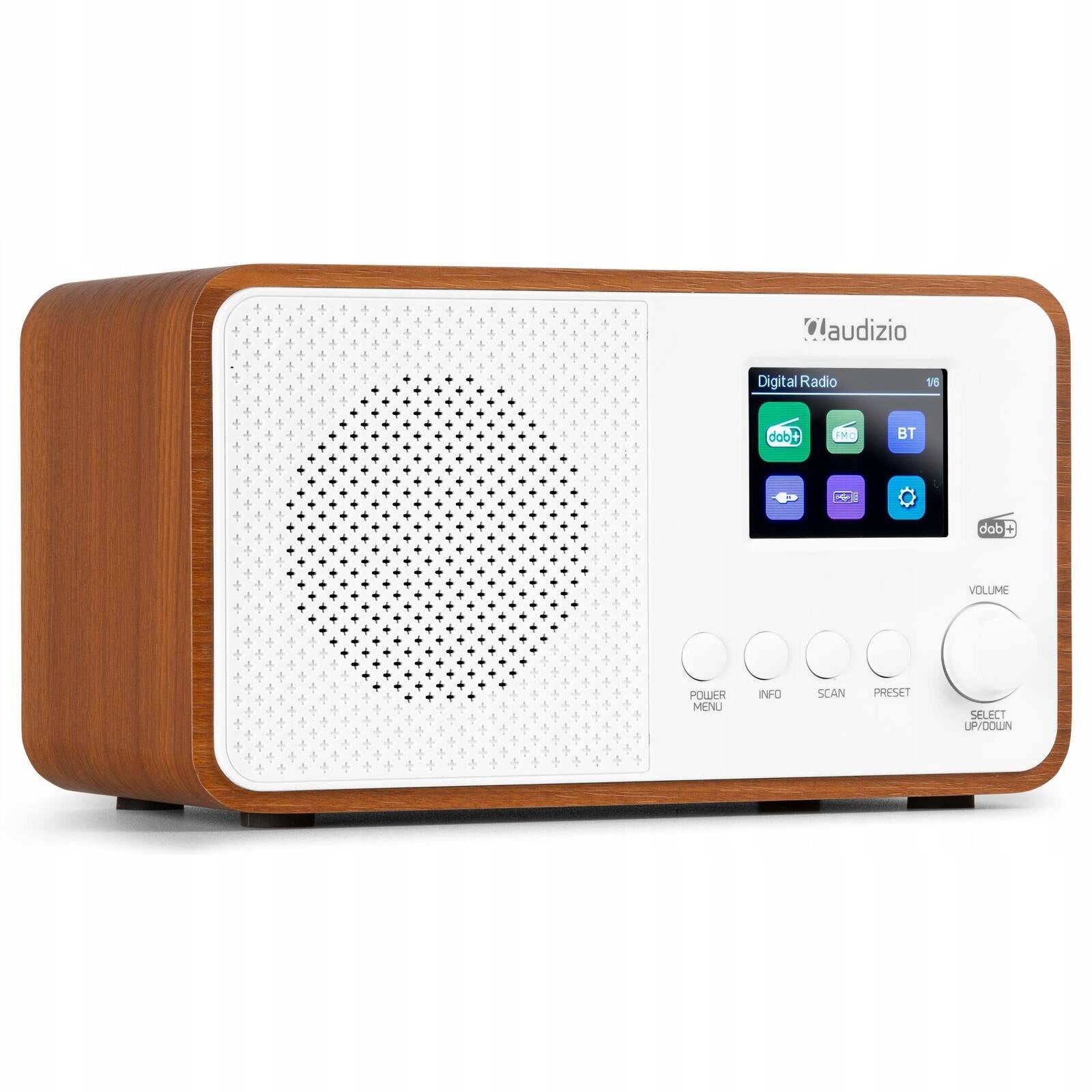 DAB+ FM Avio Digital White Kitchen Radio for Bedroom Audizio Manufacturer code 102.352