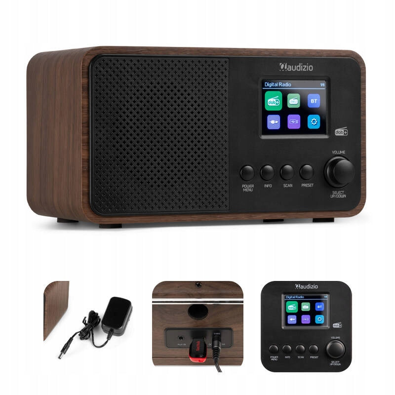 DAB+ FM Avio digital radio black Audizio home office radio