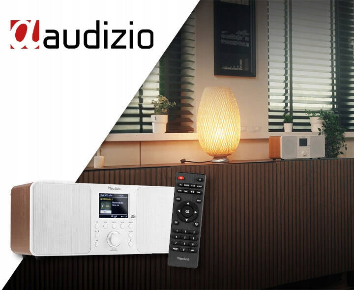 DAB+ radio FM tuner bluetooth white Audizio for kitchen living room bedroom office Manufacturer code 102.364