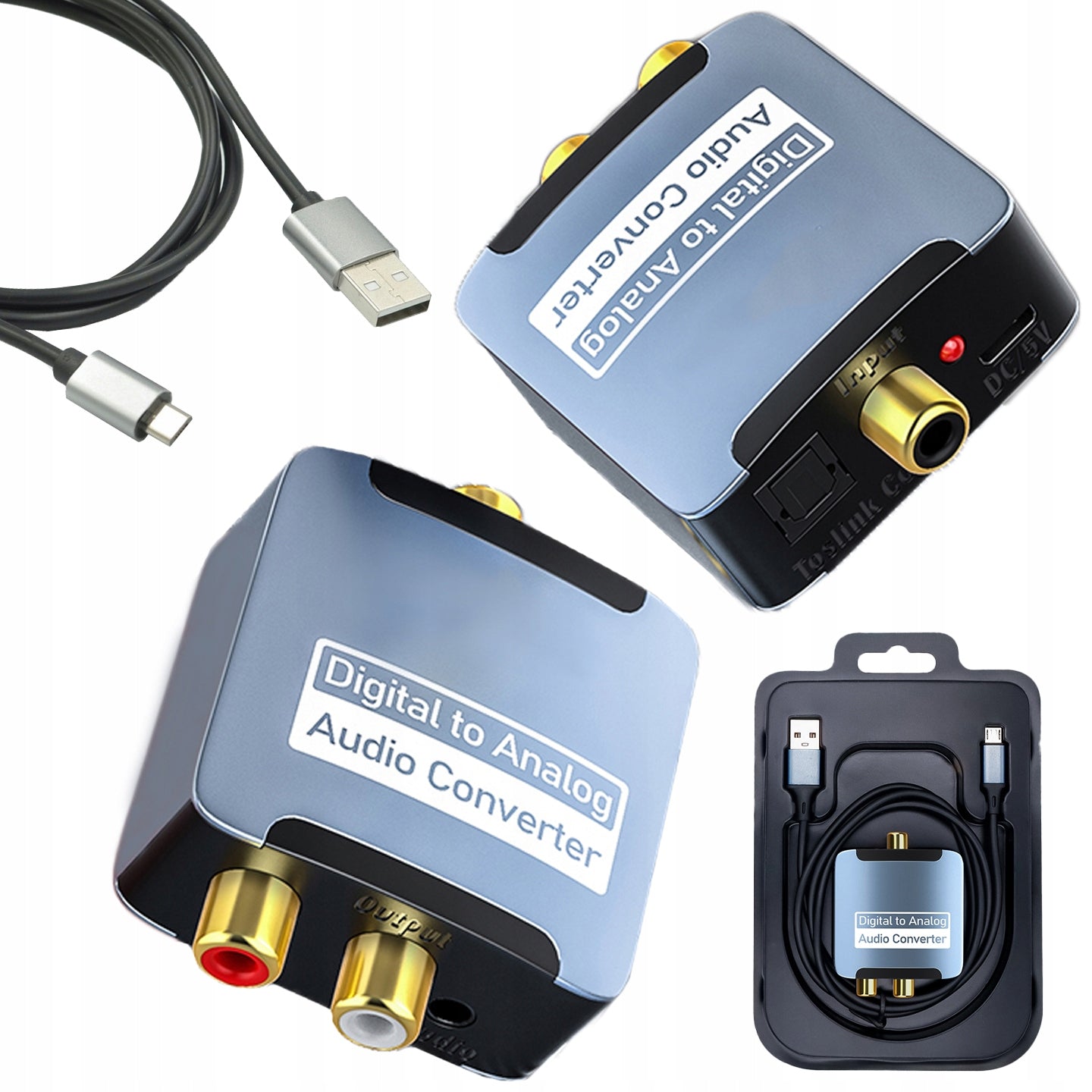 DAC CONVERTER DIGITAL-TO-ANALOG CONVERTER SPDIF AUDIO WIREWAY D03K PRO