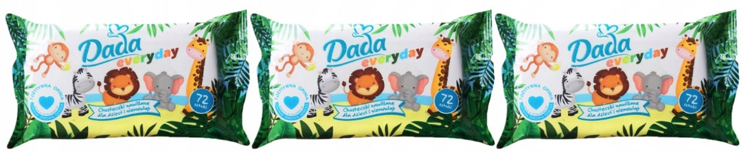 DADA Everyday wet wipes 3 x 72 pcs. Packaging status original