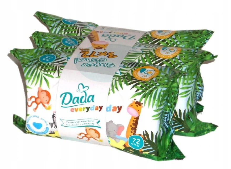 DADA Everyday wet wipes 3 x 72 pcs.