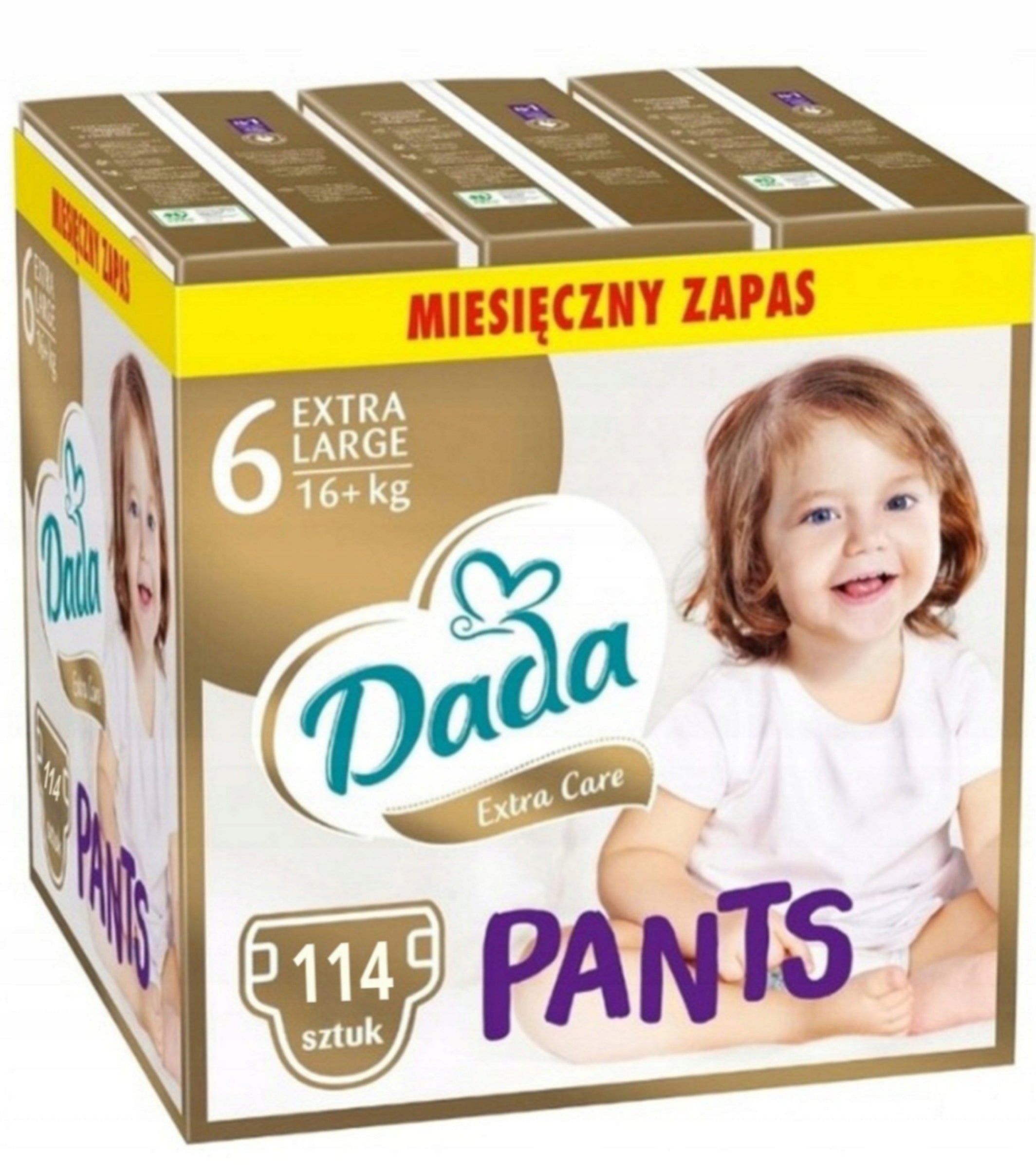 DADA PANTS DIAPERS 6 XL EXTRA CARE PAMPERS 3x38=114 pcs