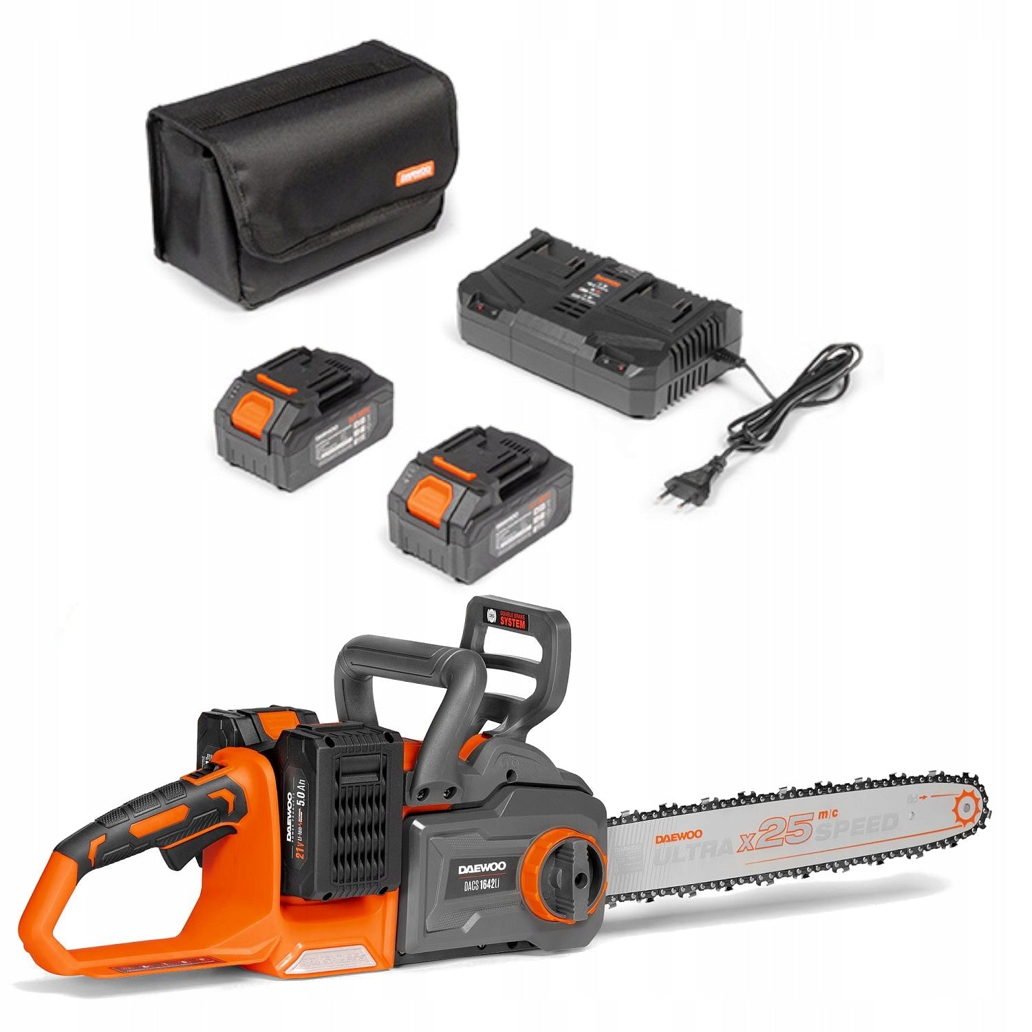 DAEWOO DACS 1642Li SET CORDLESS SAW + 2x AKU 5.0Ah + CHARGER