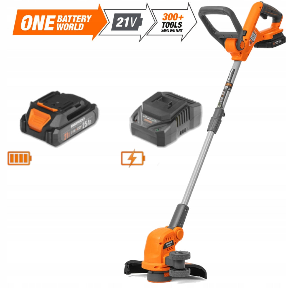 DAEWOO DATR 3021Li SET CORDLESS SCYTHE + AKU 2,5Ah 21V + CHARGER