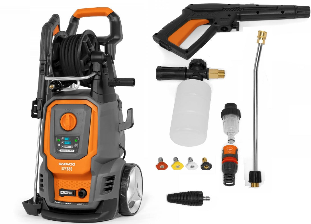 DAEWOO DAW 650 HIGH PRESSURE WASHER 2400W 195bar 450l/h MAX 50°C Manufacturer code DAW 650