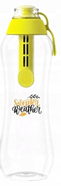 DAFI Filter bottle 0,5 l yellow print SWEATER WEATHER