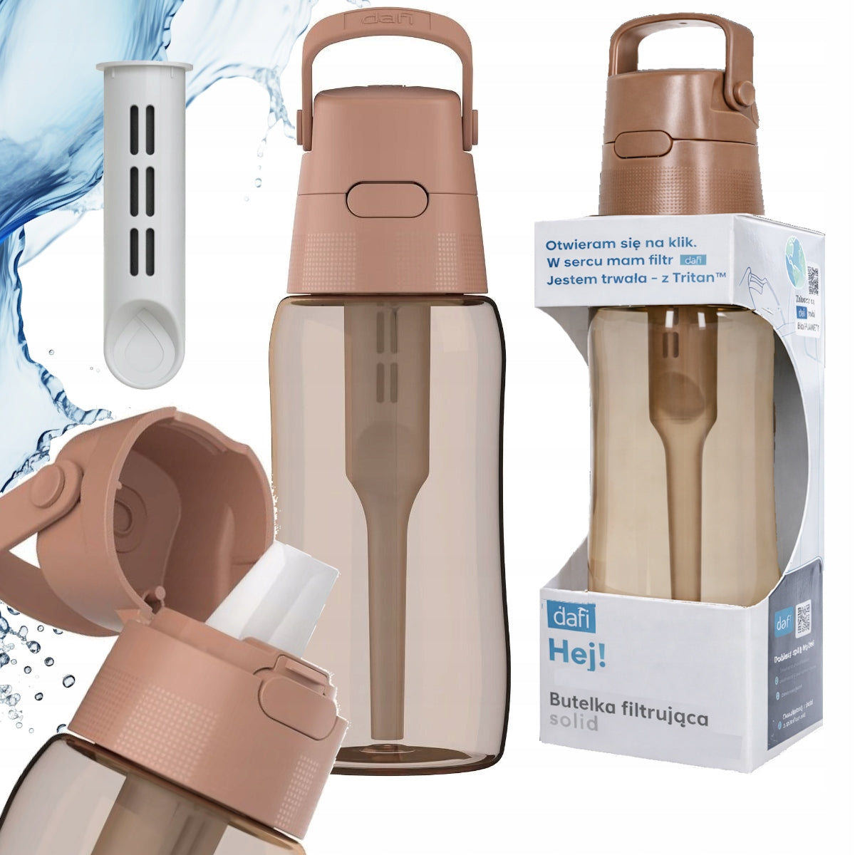 DAFI SOLID 0,5 Mocha Mousse Cappuccino Dyed Filter Bottle