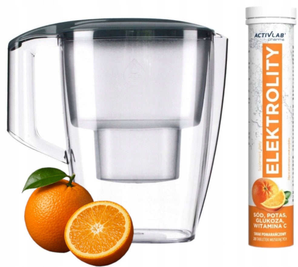 DAFI Start water filter jug steel color 4L + ELECTROLYTES
