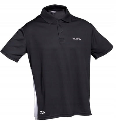 DAIWA POLO T-SHIRT BLACK WHITE XL