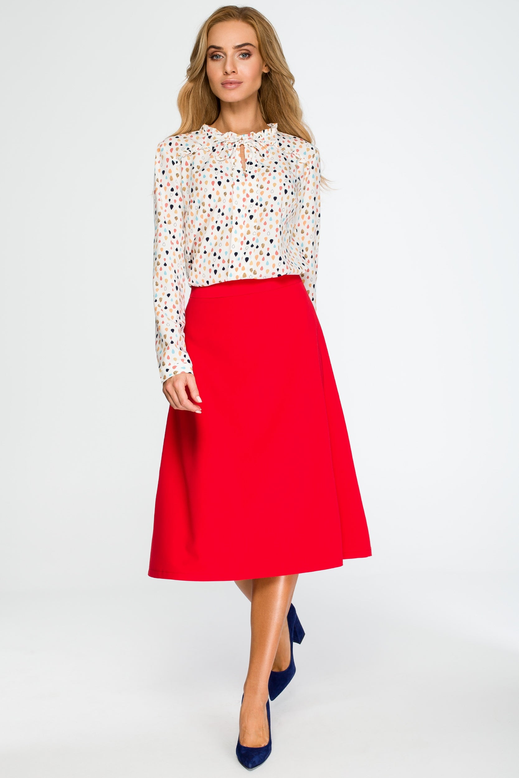 Sijonas moterims Style S133, raudonas